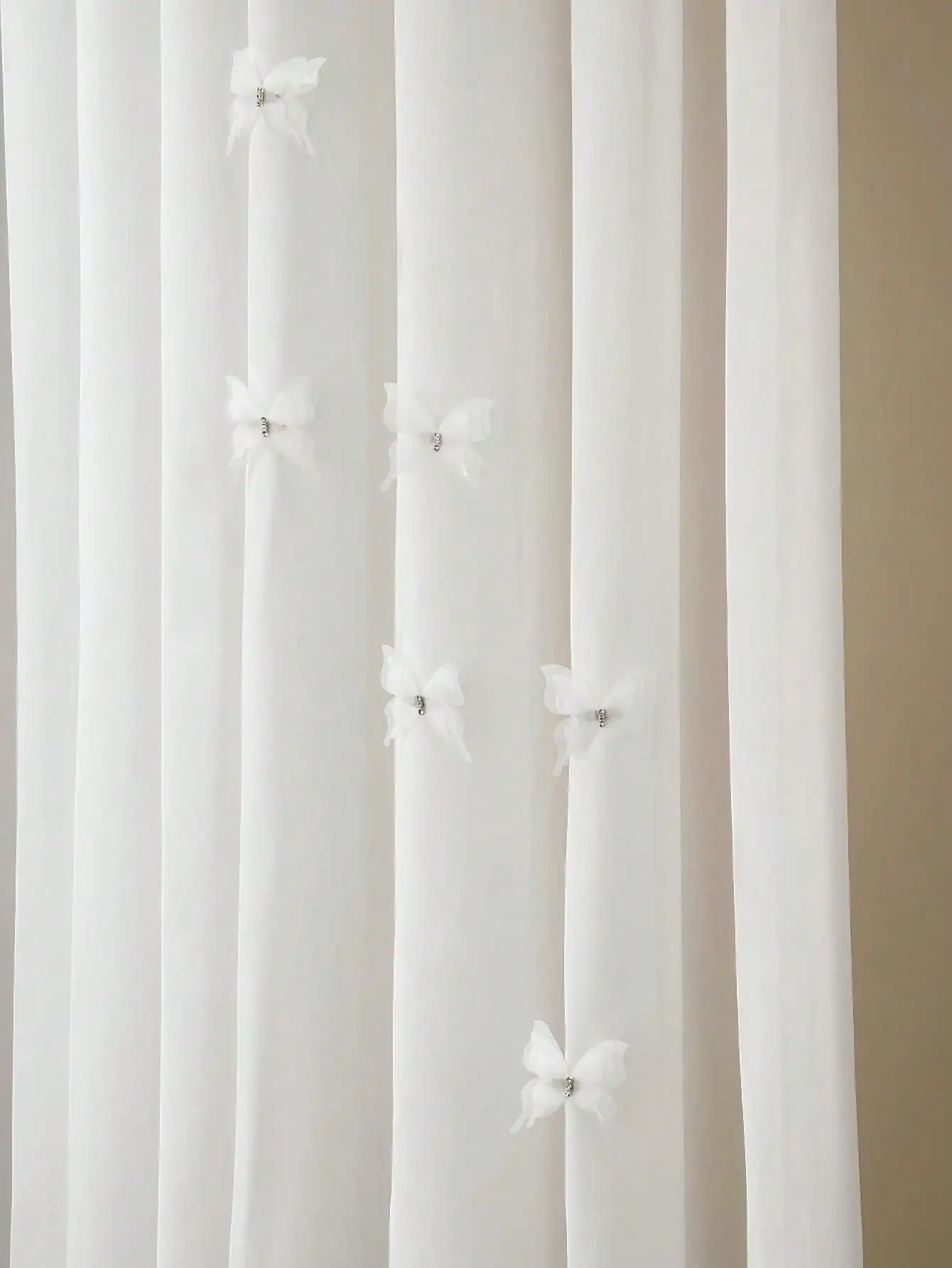 6PCS three-dimensional butterfly decorative curtain decorative ornament pendant suitable for screen curtain door brooch