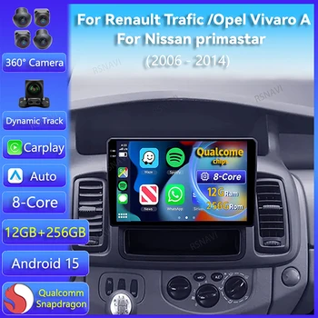 Android 15 Carplay Auto For Renault Trafic 2 For Opel Vivaro A For Nissan primastar 2006 - 2014 Car Radio Stereo Player Video BT 1