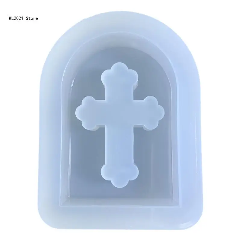 

Crossed Tombstone Ornament Silicone Epoxy Mold DIY Keychain Pendant Jewelry Crafting Mould for Valentines Gift