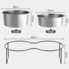 Large Stainless Steel Dog Slow Food Bowl with Thickened Stand Elevated  Pets Products Supplies Feeders Accessories Tip Proof 6