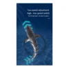 2.4G RC Shark Toys for Kids, RC Water Toys RC Boat with Lightfor Swimming Pool Water Toys (with 2 Batteries) 1