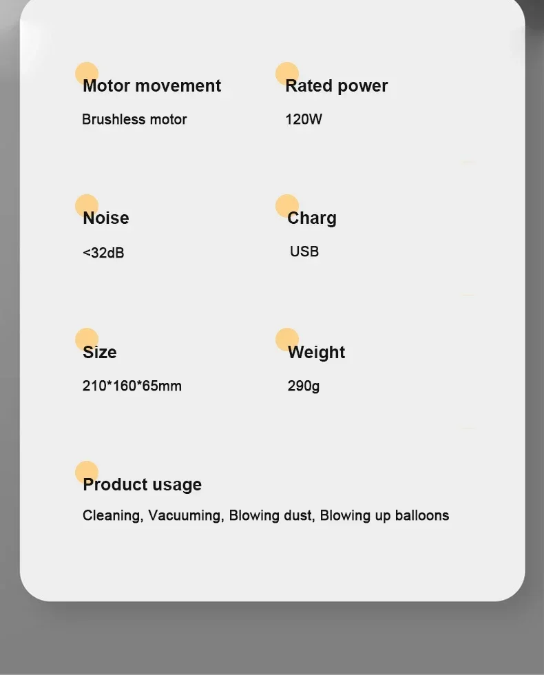 12000Pa Auto-Staubsauger: Bürstenloser Motor, 5-in-1 Reinigungsmodi, Lange Akkulaufzeit & HEPA-Filterung für Auto und Haushalt – Detail 12
