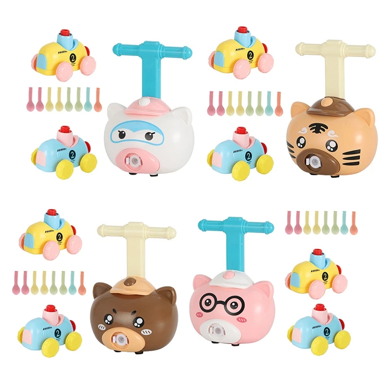 

Cartoon Animal Balloon Powered Car Fun Inertial Power Car Balloon Toy For Children Gifts