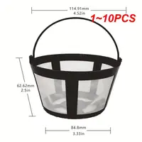 1~10PCS 1/Reusable Nylon Coffee Pot Filter Holder Mesh Basket Coffeeware Spoon Strainer Tea Brewer Home Kitchen Accessories 1