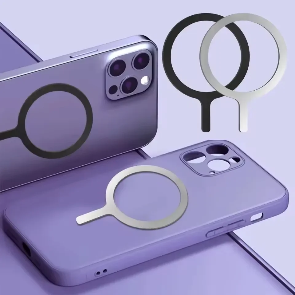 Universal Magnet Sticker Magnetic Adapter Ring Suitable for Magsafe IPhone Wireless Charging Cellphone Round Metal Plate Ring 4