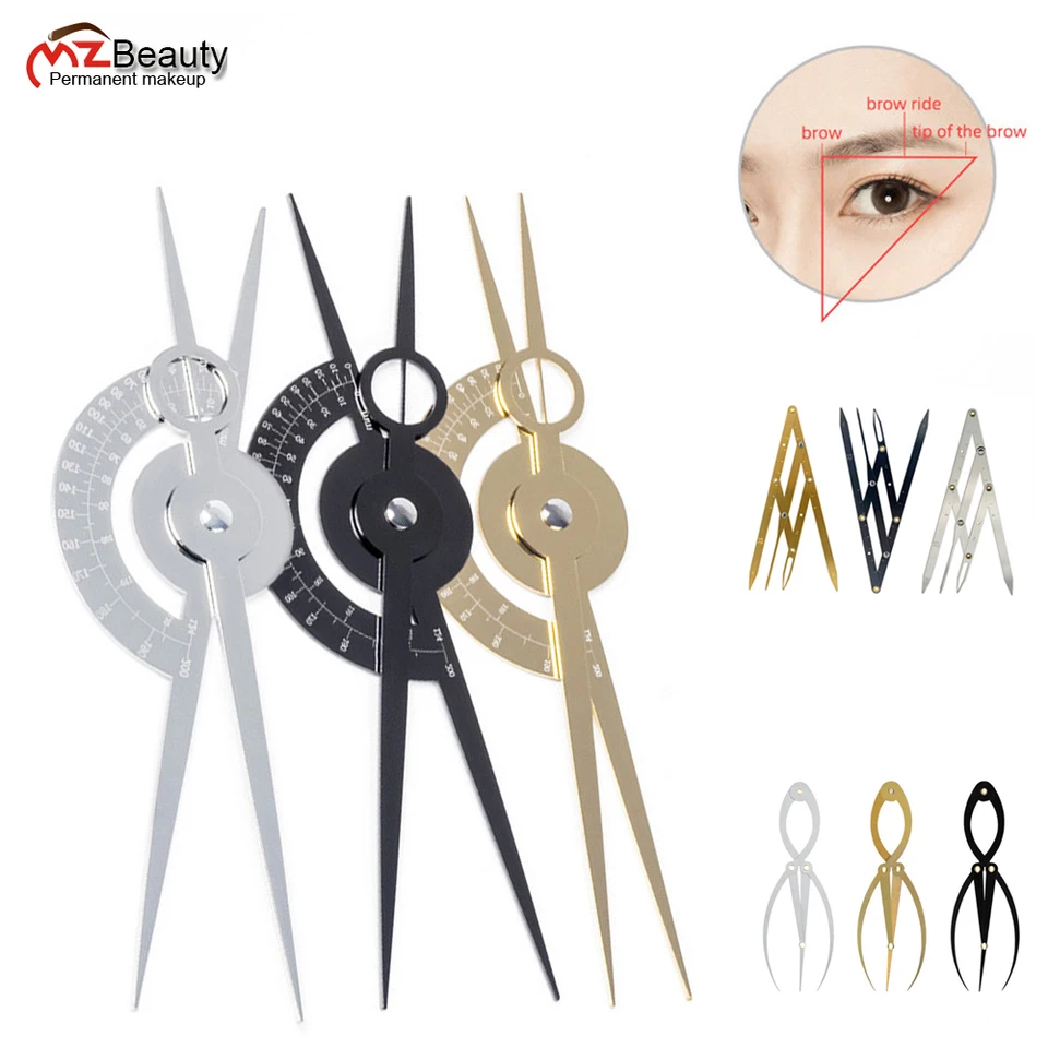 Kit Righello Per Microblading Sopracciglia Con Livella A Bolla – Mappatura Precisa Della Forma, Include Corda, Matita Ed Elastici, Per Professionisti