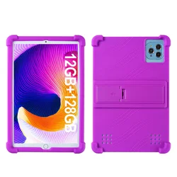 Universal Shockproof Silicone Tablet Sleeve with Stand, 11.6 - Inch (Purple)