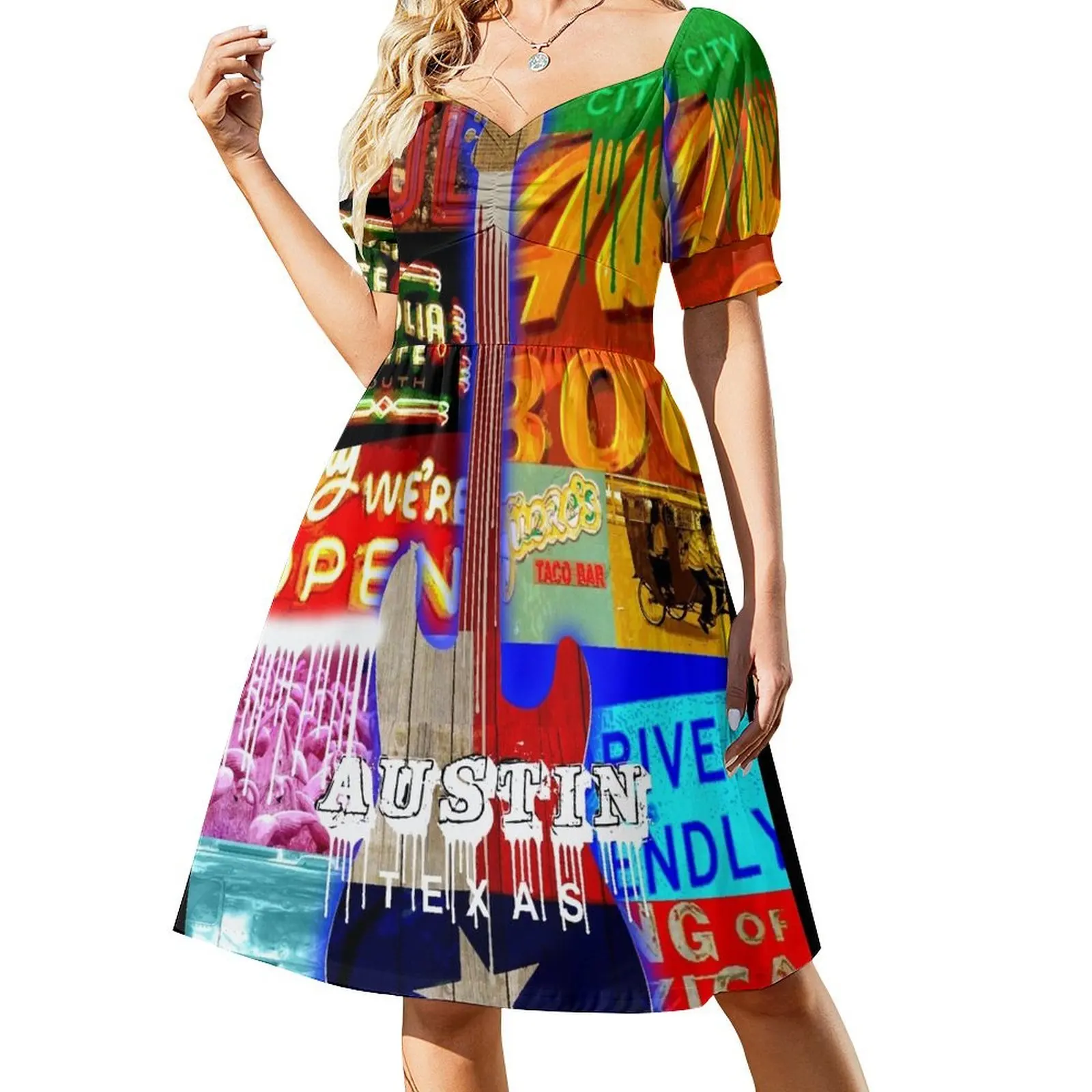 thumbnail image 1 of Vestido de noche de manga corta del sur de Austin, vestido de playa, vestidos elegantes para mujer, vestido de noche de lujo para mujer, 1 of 7