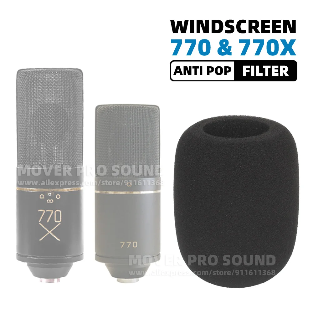 

For MXL 770 770X X Windscreen Foam Cover Microphone Screen Anti Noise Pop Filter Shield Record Windproof Sponge Mic Windshield