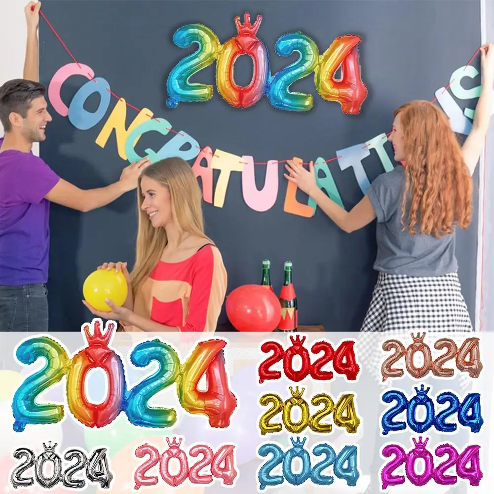 

17.71*38.97 In 2024 Balloon Aluminum Film Numbers Foil Balloons For New Year Festival Christmas Anniversary Party Decoratio V2Z4