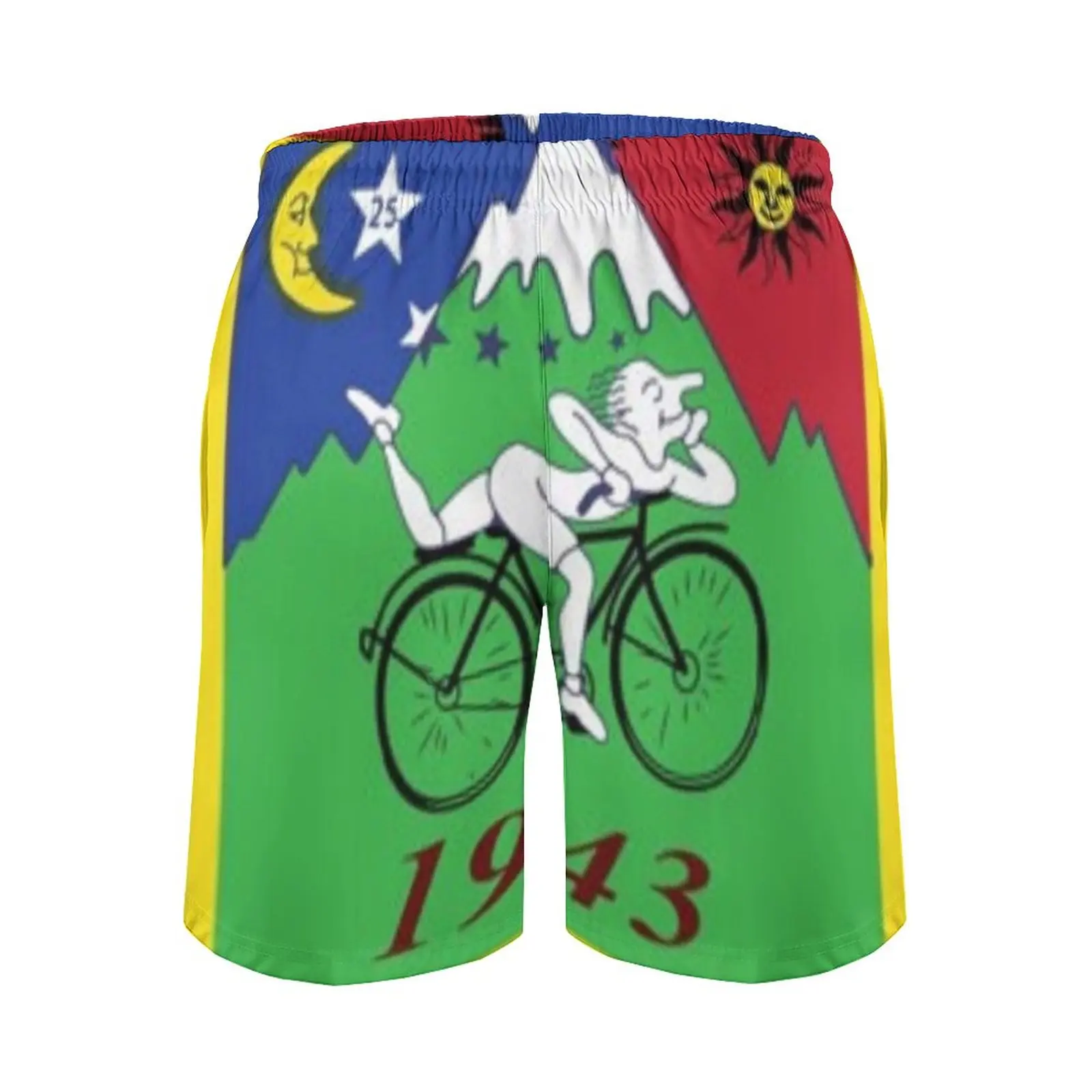 Albert Hoffman Bicycle Day Board Shorts 1943 Cycle Lsd Trip Acid Day Board Short Pants High Quality Men's Funny Customs  Trunks 5