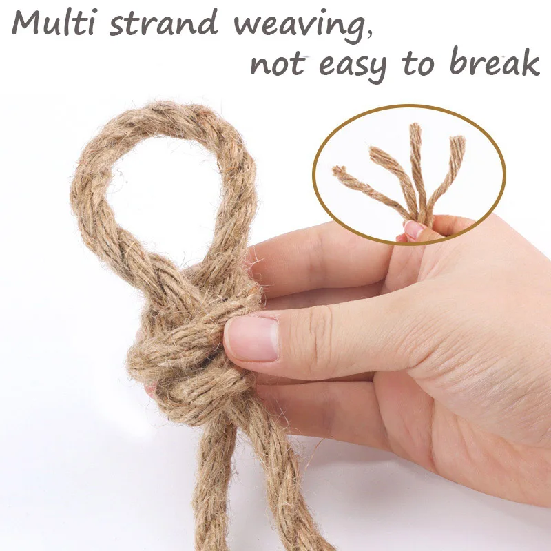 4-12MM Natural Jute Rope for DIY Handmade Basket Bag Cup Mat Crafts Wedding Birthday Party Home Decoration Jute Rope