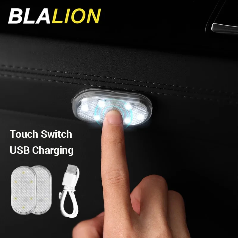 LED Car Lights BLALION Wireless Interior Light Magnetic Auto Door Light Roof Ceiling Lamp Reading Lamp USB Rechargeable 5V