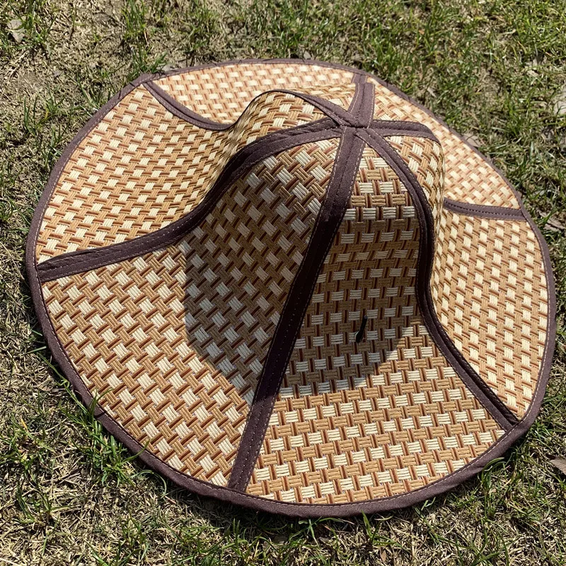 Cappello Da Sole In Paglia Pieghevole Donna | Tesa Larga Protezione UV, Regolabile Per Viaggi E Spiaggia - 2