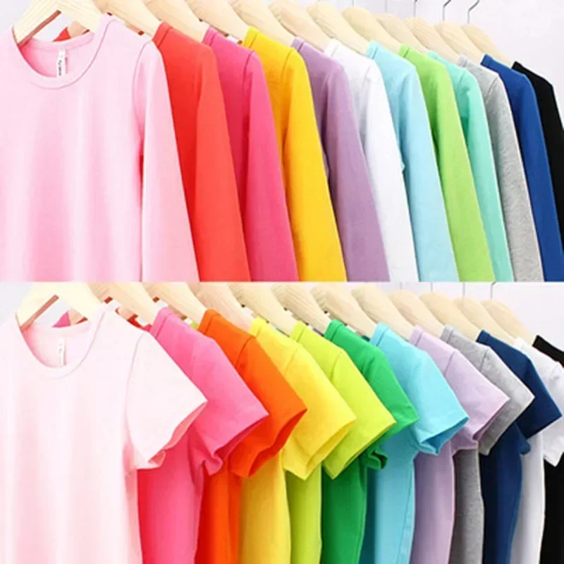 Autumn 100% Cotton Kids T Shirt Candy Color Long Sleeve Baby Boys Girls T-Shirt Children Pullovers Tee Girl Boys Clothes