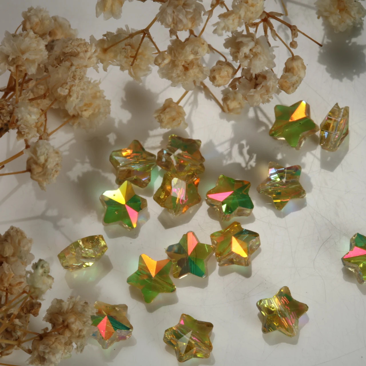 Sparkling Star Glass Beads