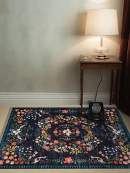 Art Floral Carpet Bohemian Style Rug Luxury Large Area Living Room Decoration Carpets Retro Easy Care Refreshing Bedroom Rugs IG