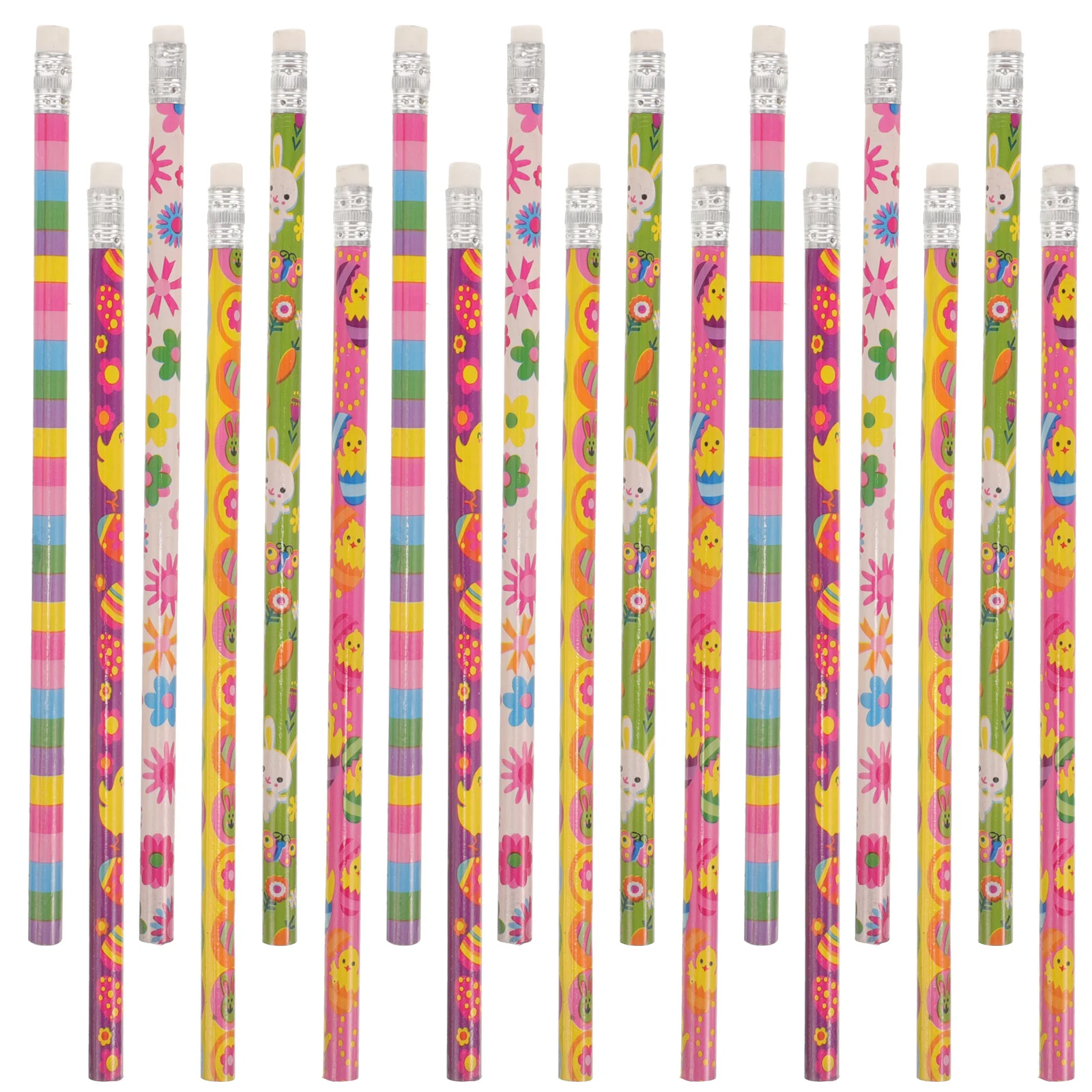 

24 Pcs Easter Pencil Reusable Students Writing Eraser Pencils for with Wooden Portable