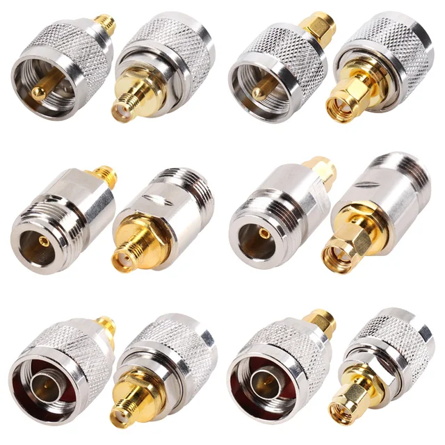 Copper Brass RF Coaxial Connector SMA to TNC UHF N Male Female PL259 SO239 Converter Antenna Adapter 1