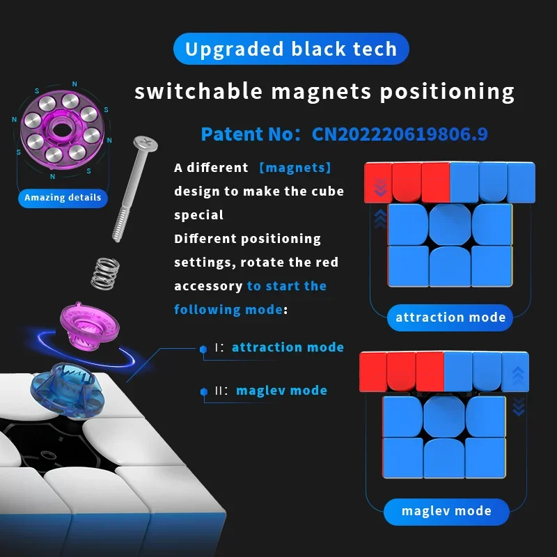 DianSheng MS3X Magnetic Magic Cube 3x3 Professional Speed Puzzle Children Fidget Toy 4