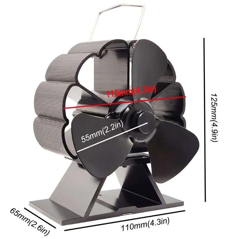 Dropship Heat Powered Wood Stove Fan Dual Motor Thermal Fan Wood