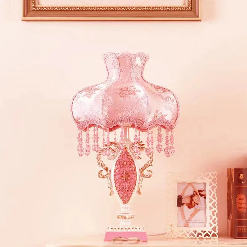 RONIN European Table Lamp Luxurious Living Room Bedroom Girl's room Study Villa LED Creativity Bedside Desk Light
