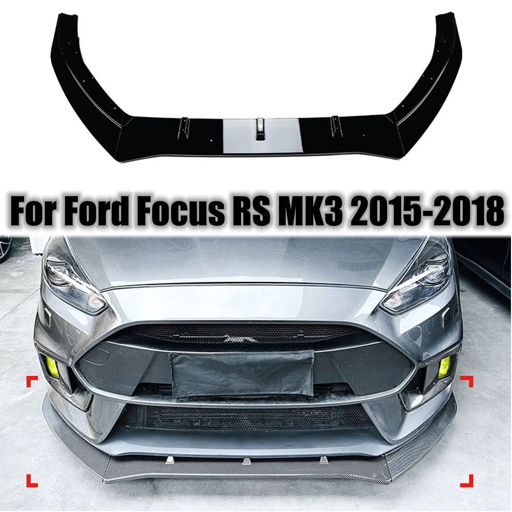 

Front Bumper Lip Splitter Spoiler For Ford Focus RS MK3 2015 2016 2017 2018 Lower Diffuser Body Kit Guards Protect Accessories