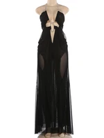 Nibber Prom Party Gown Dress Woman Sexy See Through Luxury Chain Halter Low-Neck Backless Sleeveless Midnight Elegant Vestidos - Image 6