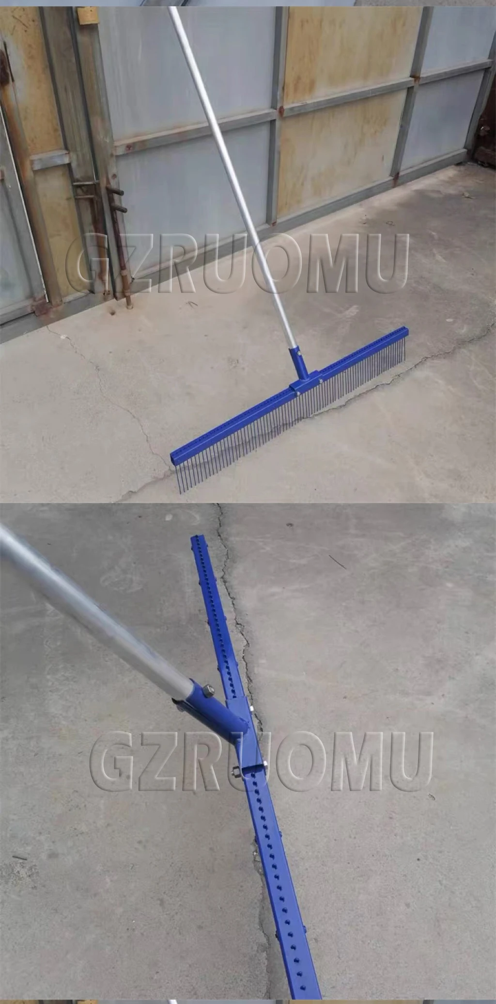 Concrete Broom Single Row Bristles Versatile Construction Site Tool Wall Paint B