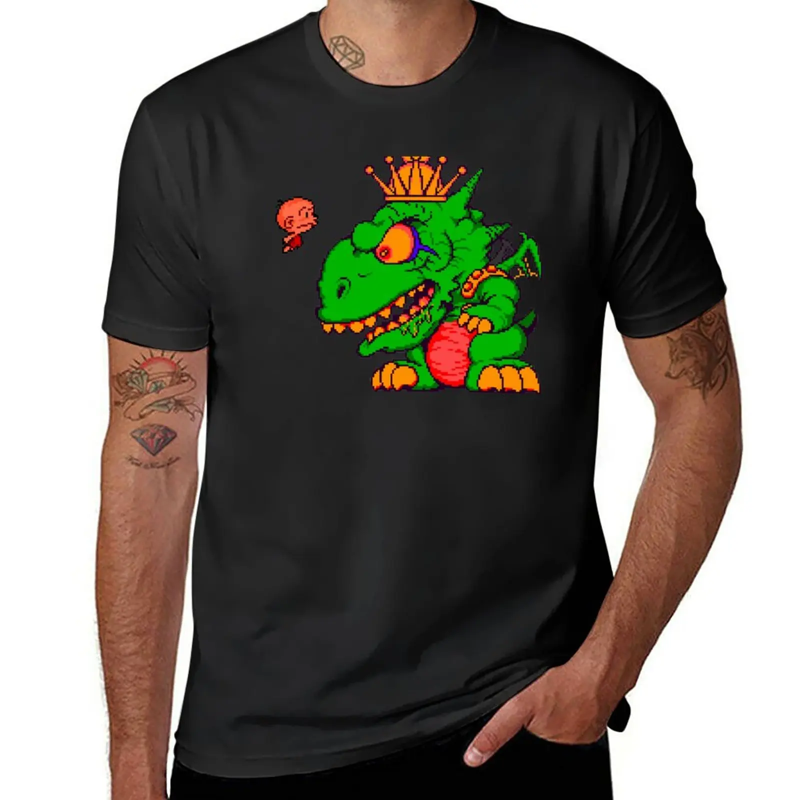 

New Bonk vs King Drool T-Shirt Aesthetic clothing animal print shirt for boys mens workout shirts