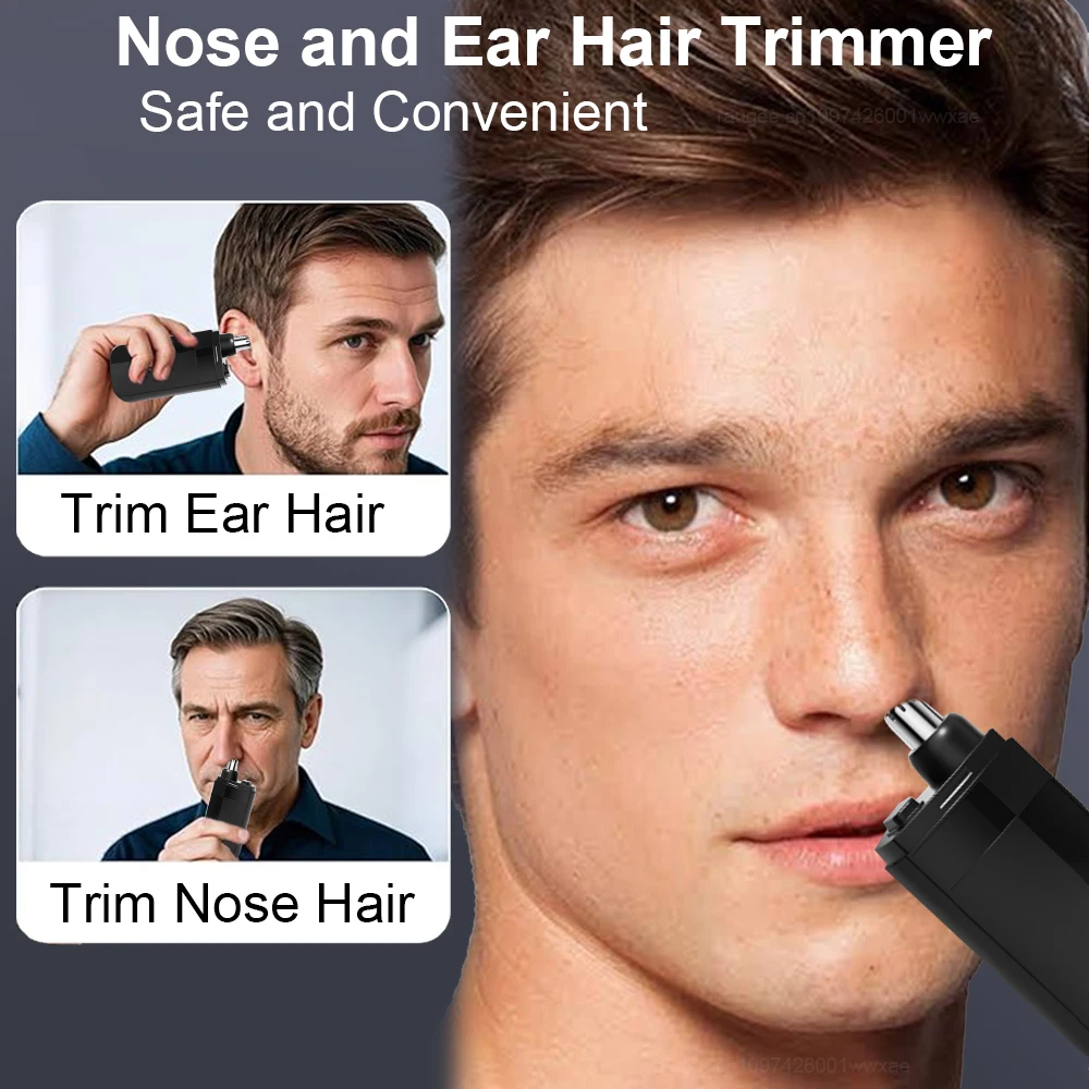 Nose Hair Trimmer Mini Nose Hair Remover Waterproof Ear Trimmer Clipper Portable