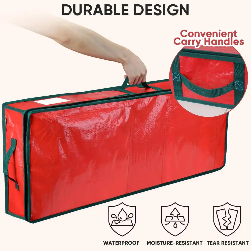 

Small Gadget Partitioned Storage Box Durable Christmas Wrapping Paper Storage Bag with Flexible Partitions Capacity for Gift