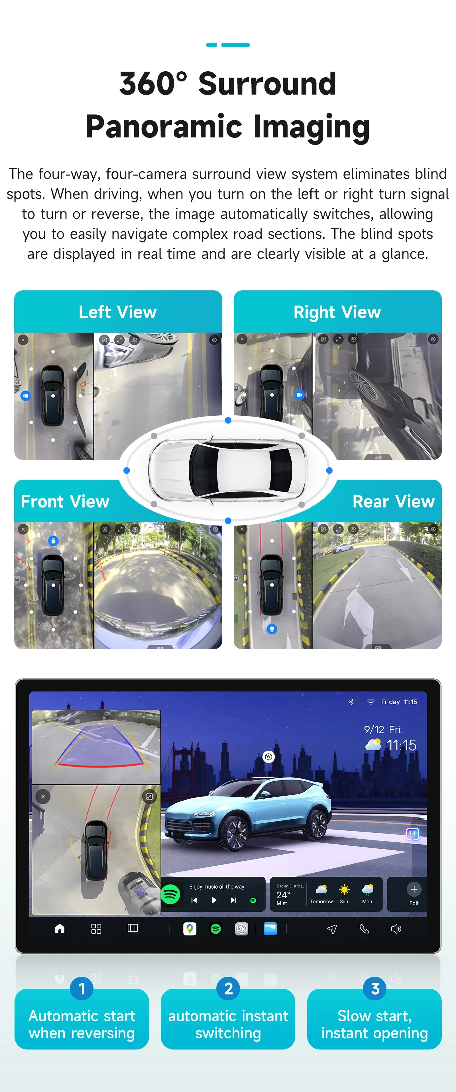 2Din 360Kamera Android Autoradio für Alfa Romeo Giulietta 2010-2014 Auto Multimedia Player Intelligente Bildschirm Autoradio Carplay4G – Detail 9