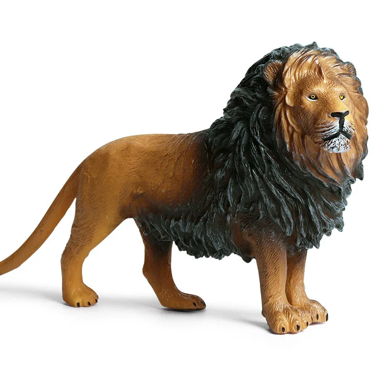 

Simulation Science and Education Static Wildlife World Model Soft Rubber Cotton Filling Large Lion Ornament
