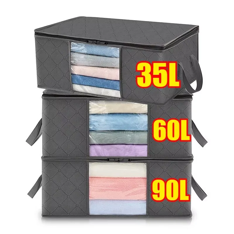 Wardrobe organizer clothes Blanket Storage Closet Laundry Organizers and Storages Clothes Storage Bag Foldable Storages Wardrobe