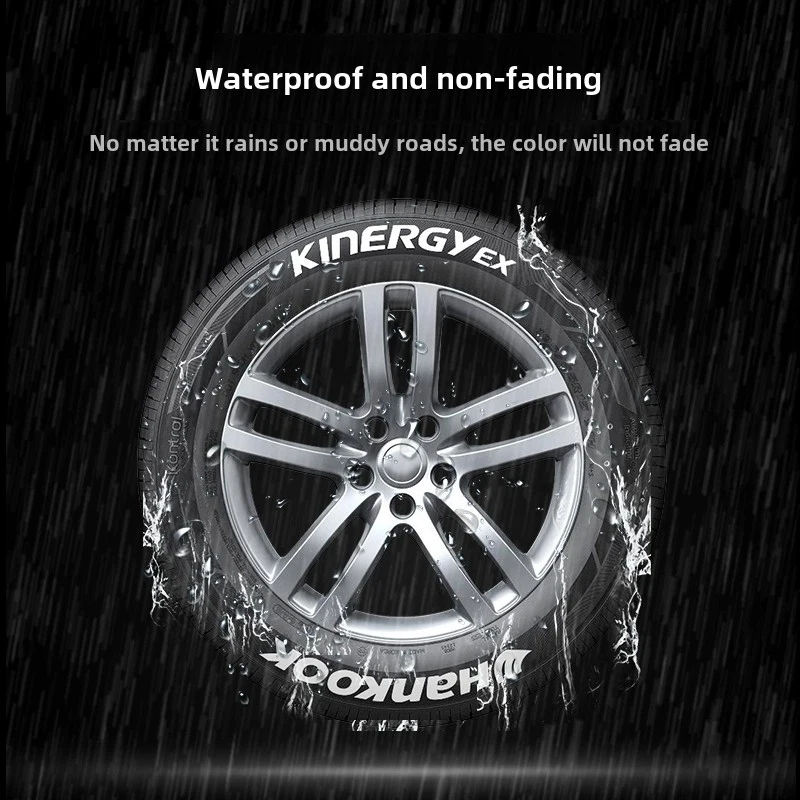 Car tire graffiti decoration letter note number paint pen white spray paint color waterproof not fading