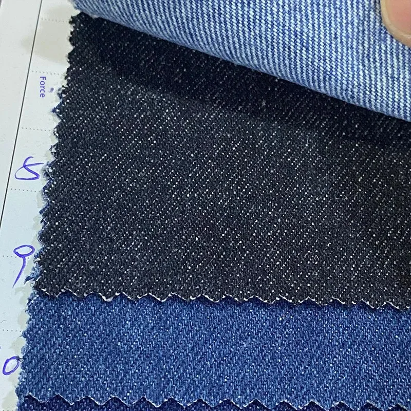 Thickened Washed Denim Fabric for Jacket Cap Bag Workwear All Cotton Jeans Material Chinese Manufacturer Origin