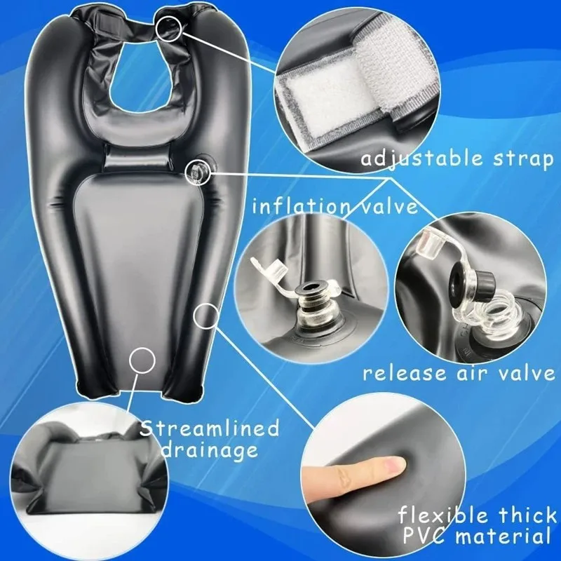 PVC Inflatable Shampoo Basin Quickly Inflate Deflate Hair Washing Basin For Pregnant Women Elderly Portable Shampoo Sink Pad