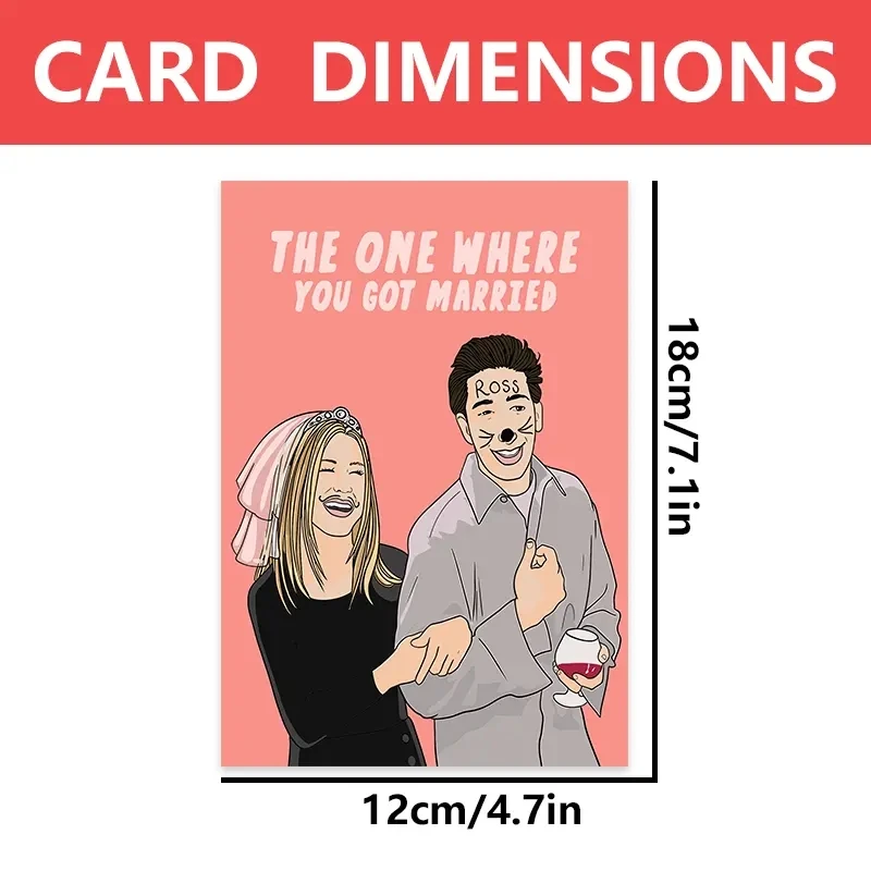 1pc Friends Wedding Card Funny Engagement Card Congratulations