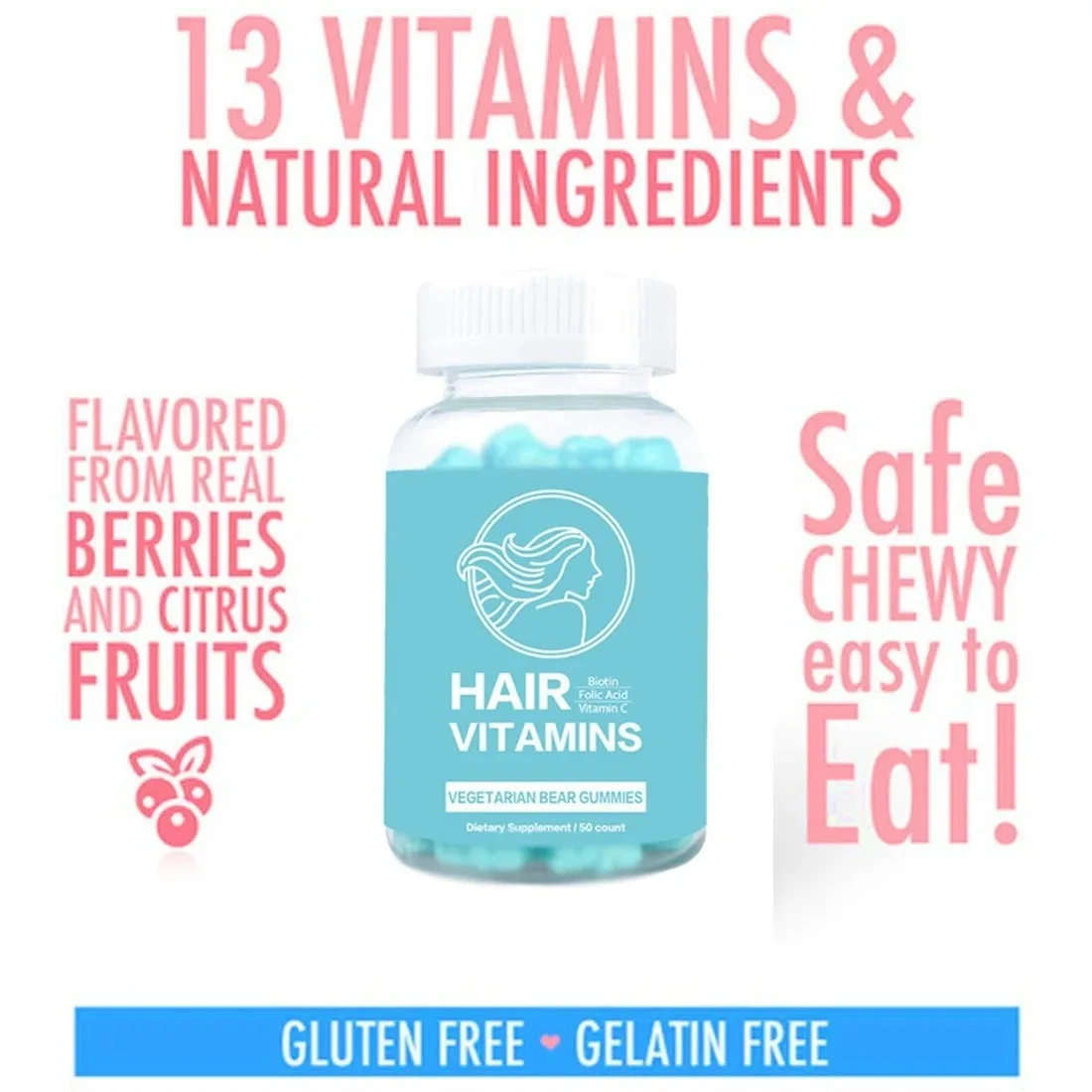 

1 bottle of biotin gummies can improve hair and skin health, promote absorption, enhance immunity, and resist oxidation