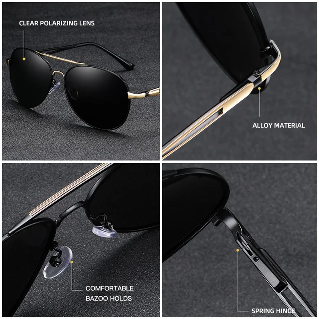 Aowear Klasszikus Pilóta Tükör Napszemüveg Nők Polarizált Repülési Napszemüvegek Luxusminőségű Női Árnyalatok Szemüveg Gafas De Sol - Image 5