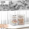 Makeup Drawer Storage Organizer with 24 Drawers, 4 Set Acrylic Office Desk Organization and Storage 4