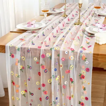 Floral Embroidery Table Runner 1