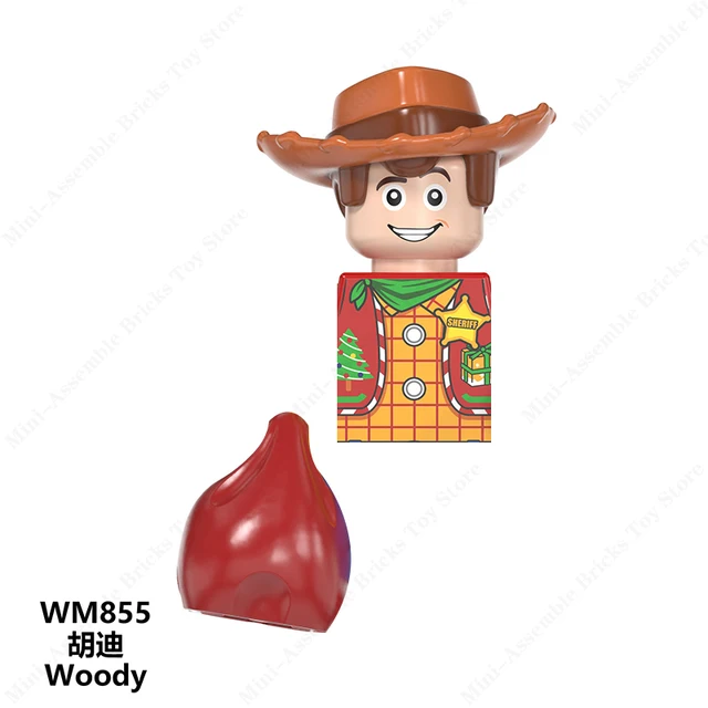 Disney Mini Action Toys Figures Building Blocks Cartoon Toy Story Mickey Mouse Winnie The Pooh Frozen Stitch Donald Duck Bricks 855