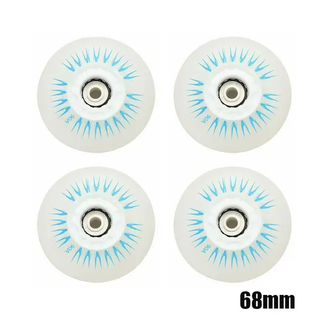 4pcs Flash Inline Skate Wheels 90a LED Lighting Skating Wheels 68/72/76//80mm Speed Skates Rock Fancy Roller Skates PU Tyres 6