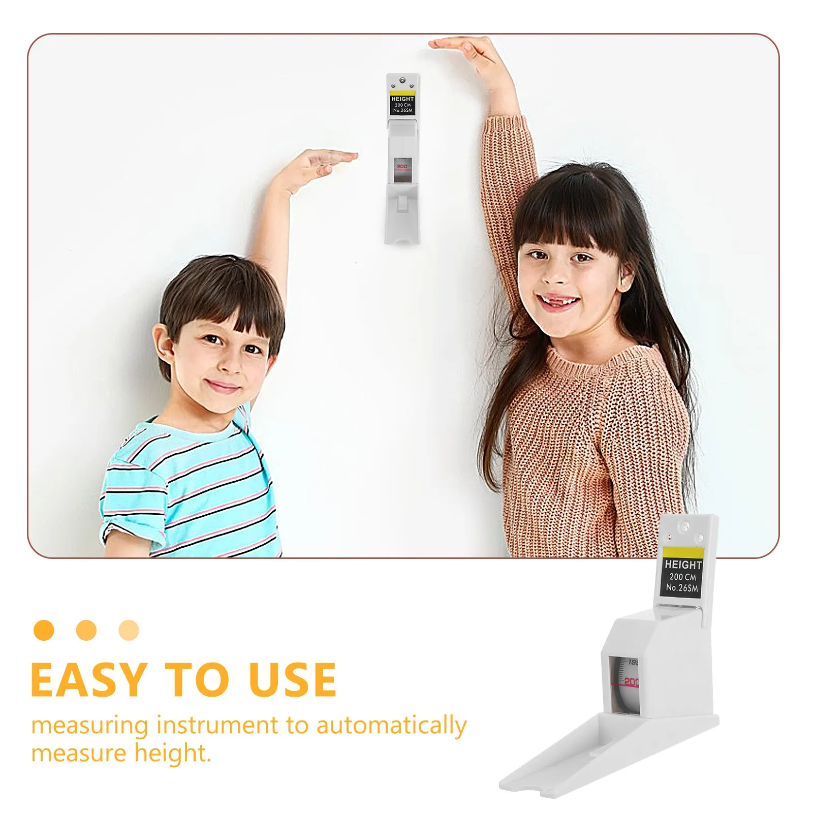 벽걸이형 높이 측정 도구 2M 성인용 신장 측정을 위한 접이식 금속 테이프 정확한 0.1cm 공간 효율적