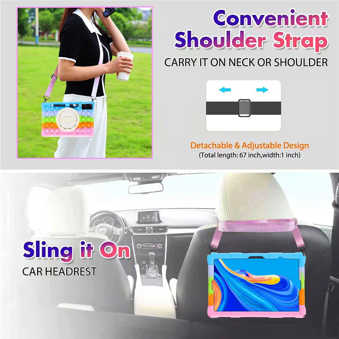 Soft Bubble Silicone Tablet Case - Durable 10.1 Inch Protective Cover