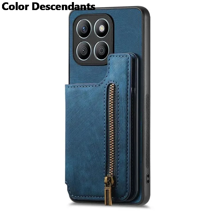 Leather Zipper Wallet Case - Universal Fit