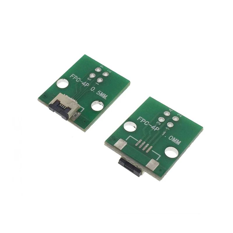 

10PCS FPC/FFC Adapter 4P 0.5mm Welded Connector To 2.54 Pitch Straight Curved Pin