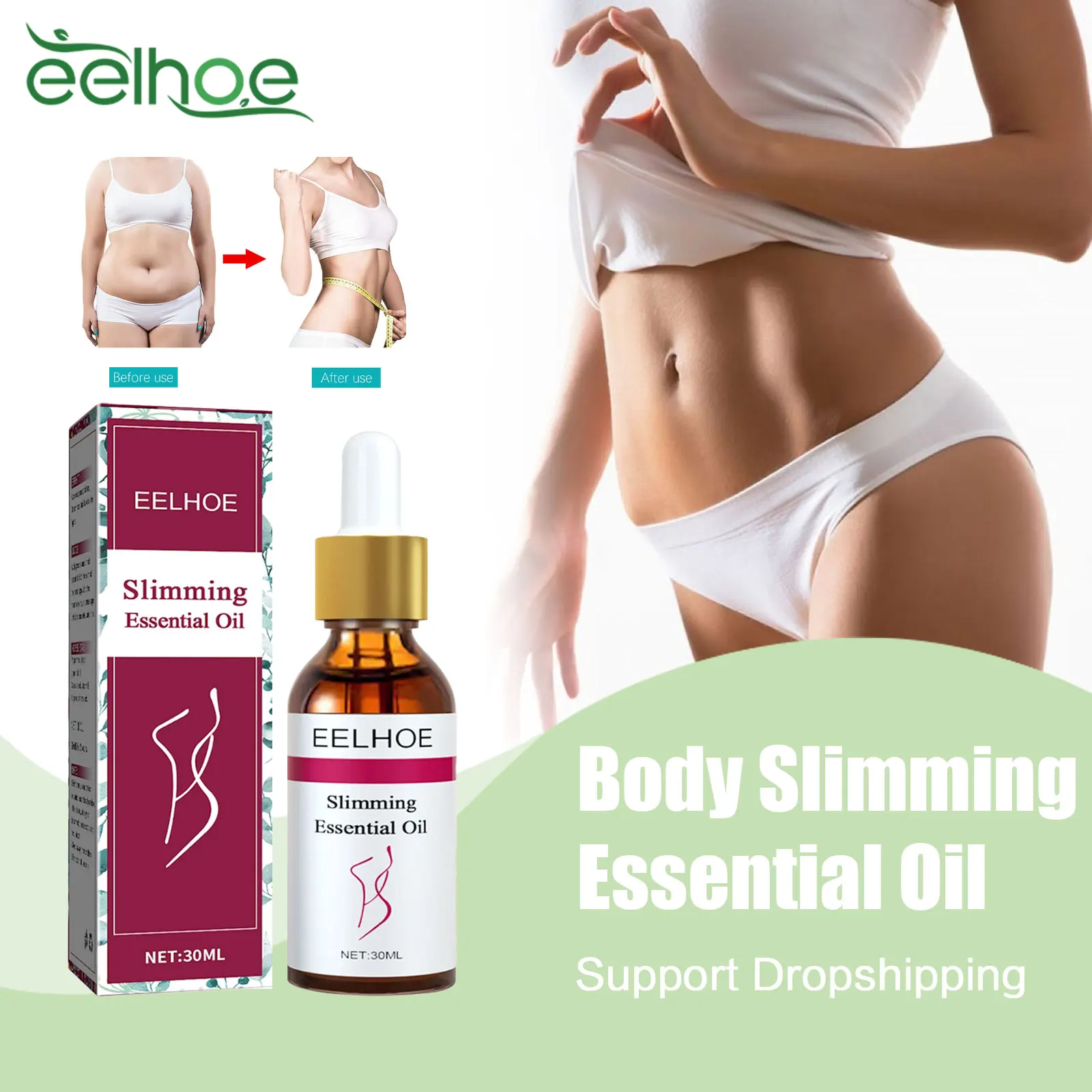 

Slimming Essential Oil Break Down Belly Fat Tummy Cellulite Lifting Firming Thin Arm Waist Shaping Thigh Tightening Massage Oil